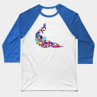 Peacock Abstract Baseball T-Shirt